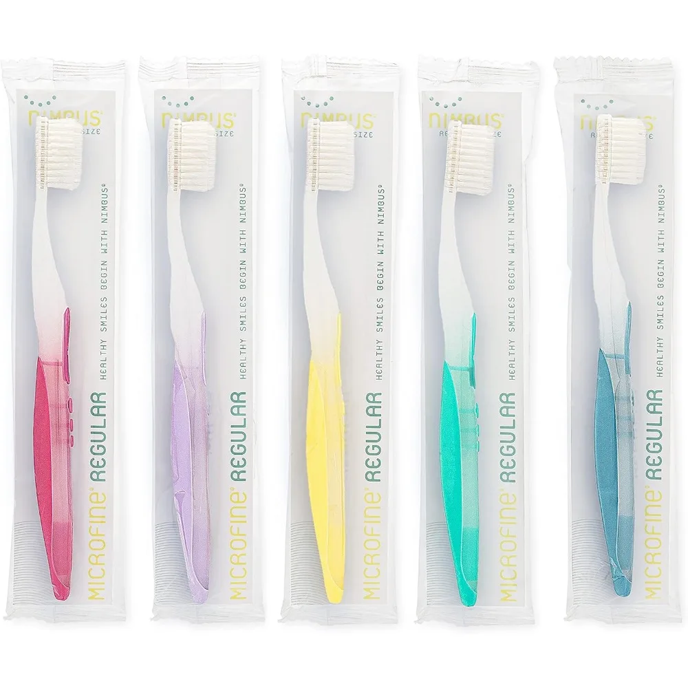 

Extra Soft Toothbrushes for Sensitive Teeth Receding Gums Tapered Bristles 5 Pack Colors Vary