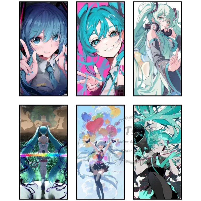 1pc frameless Classic Anime H-Hatsune Miku Poster MIKU Art Painting Suitable for Home Living Room Decoration Gift Decorative Pai