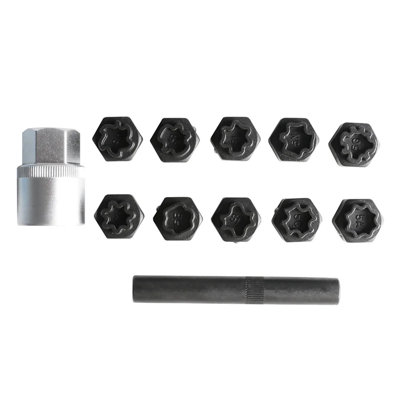 

Anti-Theft Screw Sleeve Tire Anti-Theft Nut Sleeve Wrench Disassembly Key Tool Fit For Mercedes-Benz-AT64