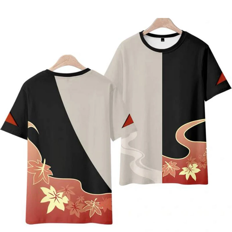 Anime Game Print Genshin Impact Kaedehara Kazuha 3d T-shirt Cosplay Summer Men Women O-neck Short Sleeve T-shirts Tee Shirt Tops