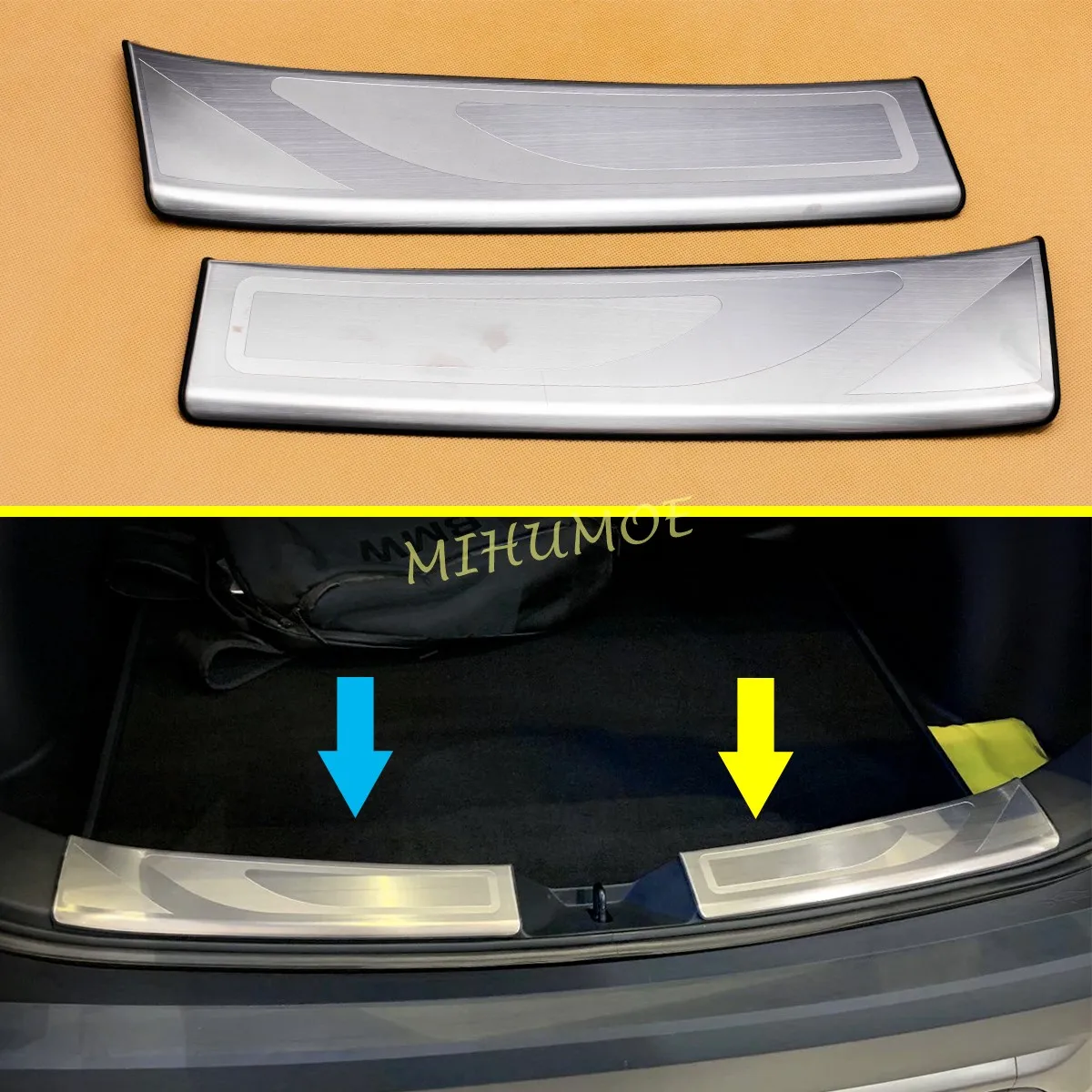 Stainless Steel Car Rear Trunk Cover Tailgate Inner Guard Bumper Scuff Sill Plate Trim For Toyota Corolla Cross 2021 2022 2023