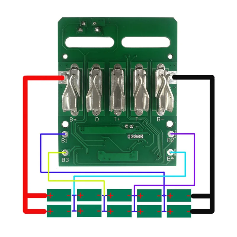 

A96I-5Pcs Плата защиты от зарядки литиевой батареи Печатная плата для стойки литиевой батареи Metabo 18 В
