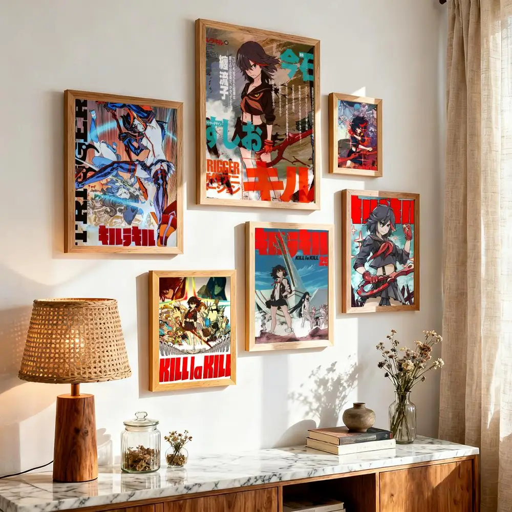 Anime K-KILL La KILL Poster Modern Minimalist Wall Art Prints for Bedroom Living Room Aesthetic Contemporary Decor Gift