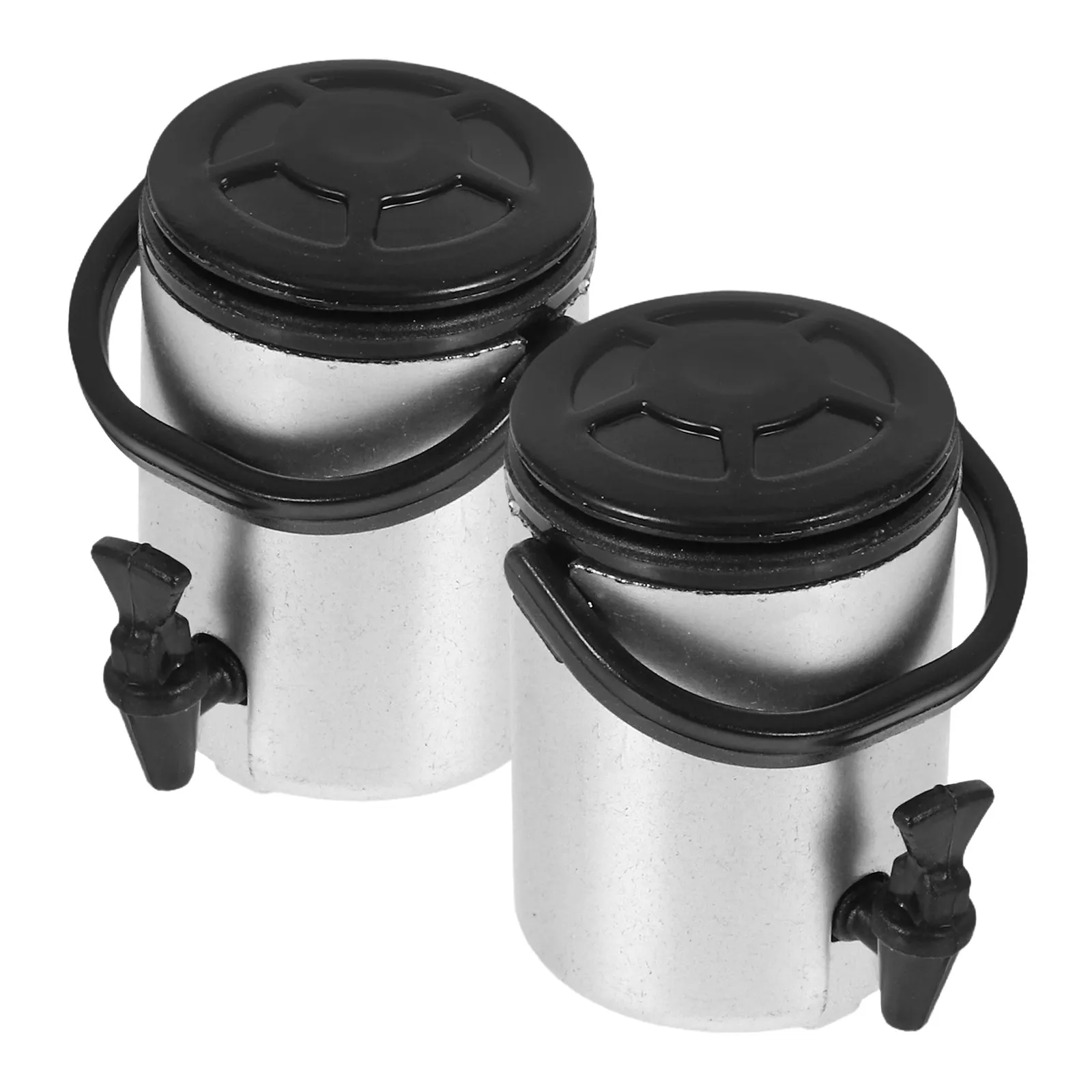 

Набор из 2 миниатюрных ведерок для молочного чая - реалистичные пластиковые ведерки малого размера для декора кухни кукольного домика и создания микроландшафта