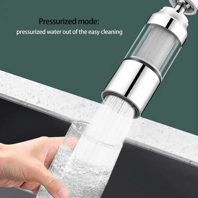 Water Filter for Sink Carbon Block Water Filter 360 Degree Rotating Stainless Steel Faucet Filtration System 3 Water Outlet