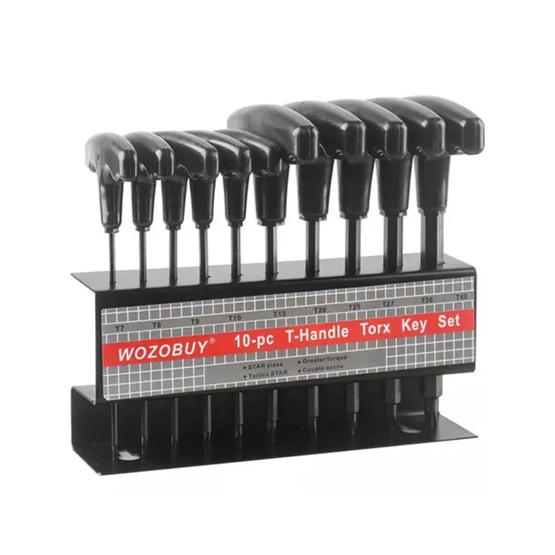 

T Handle Hex Key Wrench Set 10Pcs Star Screwdriver Tool For Repair Maintenance