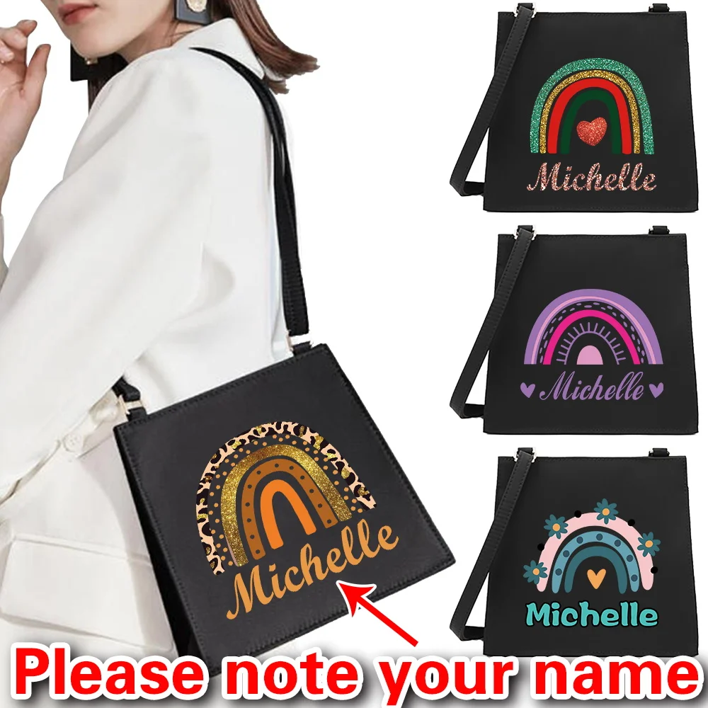 

Personalized Customized Women's Messenger Bag Square Purse Stylish And Simple Commuter Bag