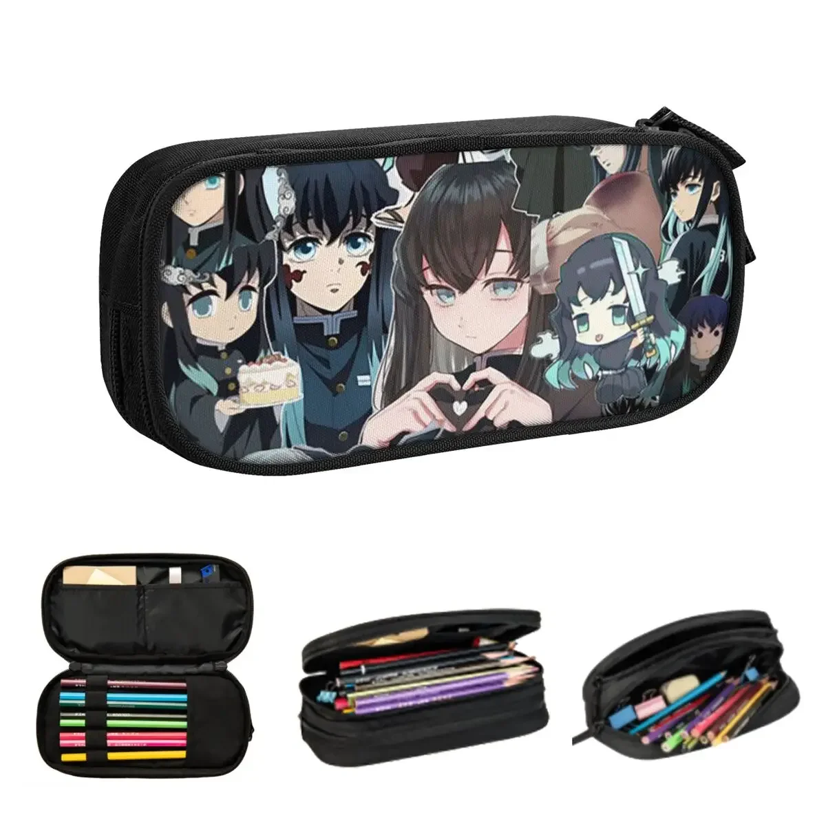 

Muichiro Tokito Pencil Cases Big Capacity Pen Bags Pen Box Pencil Pouch For Boys Girls Students Stationery School Office