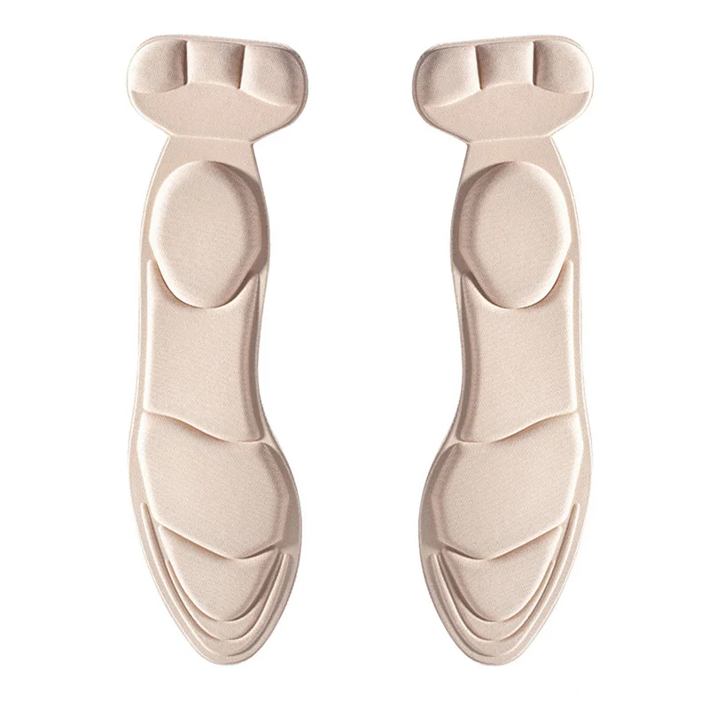 1Pair Women Memory Foam Insoles For High Heels Anti Slip Breathable Heel Protection Soft Comfy Cushioned Support Reduce Pressure