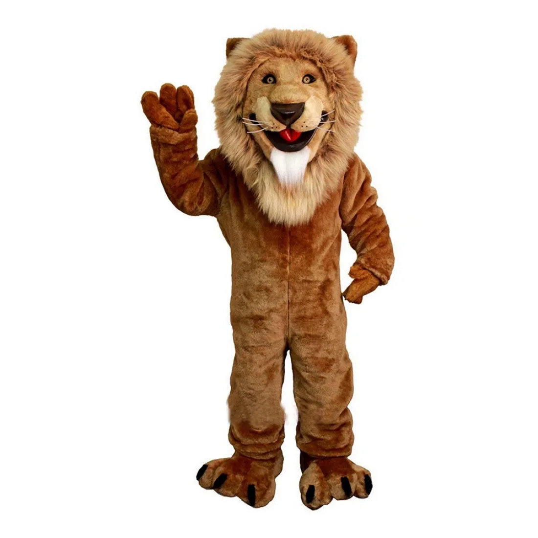 

King Lion Cartoon Mascot Costume Custom Power Lion Theme Anime Cosplay Fancy Dress Kits for Carnival Holiday Party Sport Games