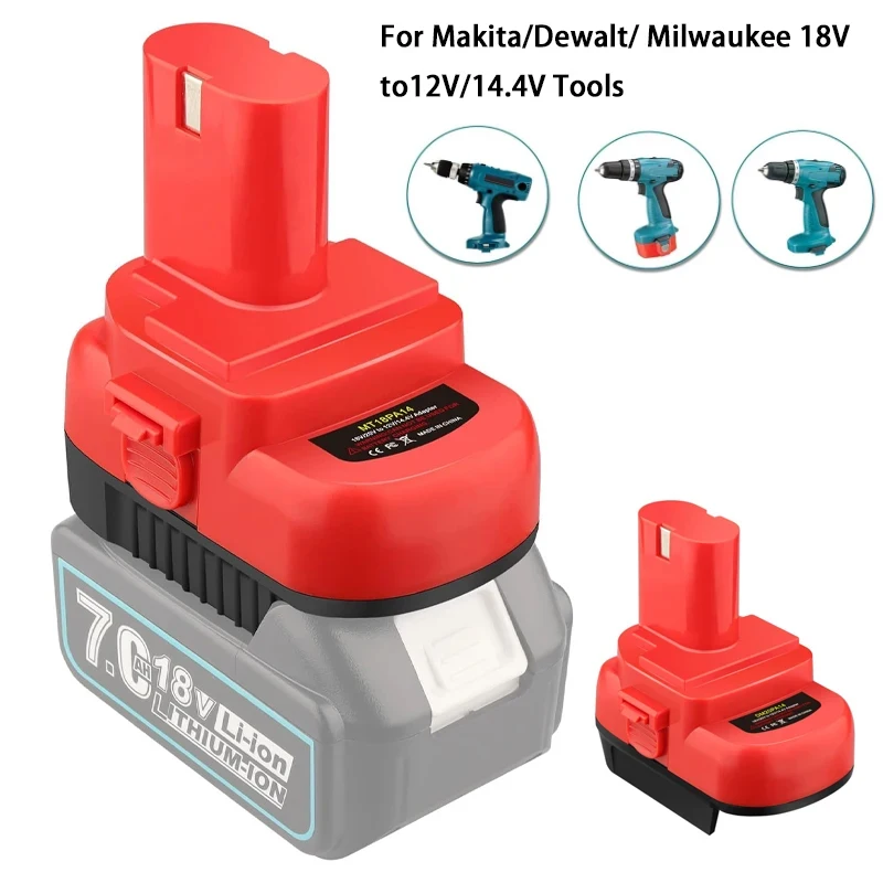 

Battery Adapter For Milwaukee/Makita/Dewalt18V/20V Li-Ion Battery Convert To For Makita 12V/14.4V Ni-Mh Battery Cordless Tools