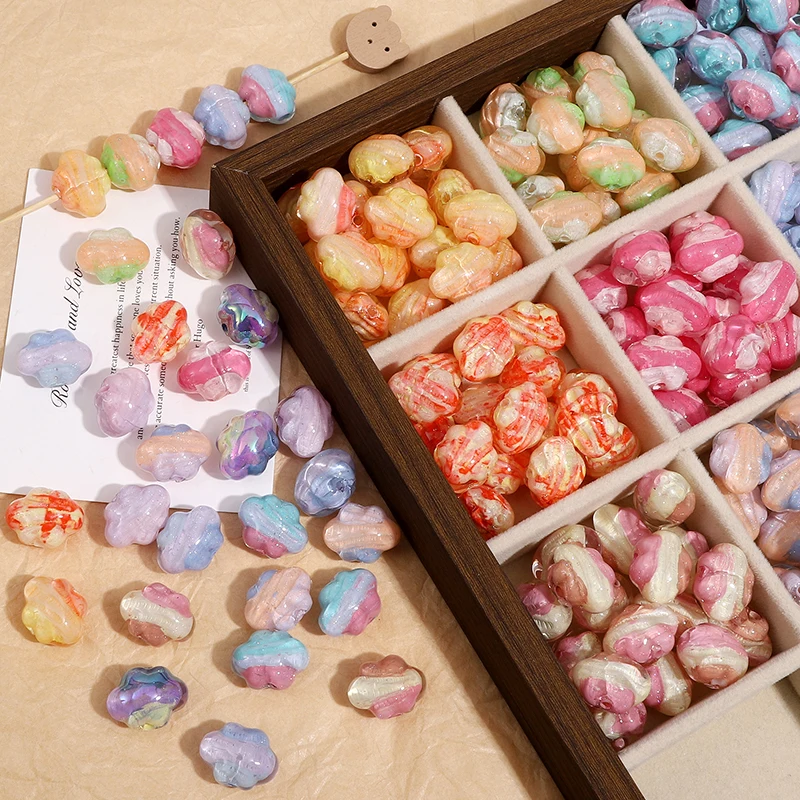 1 قطعة 15x19 مللي متر موضة الراتنج الخرز قوس قزح سحابة على شكل فضفاض الخرز Charms بها بنفسك الحرفية صنع المجوهرات اكسسوارات سلسلة هواتف