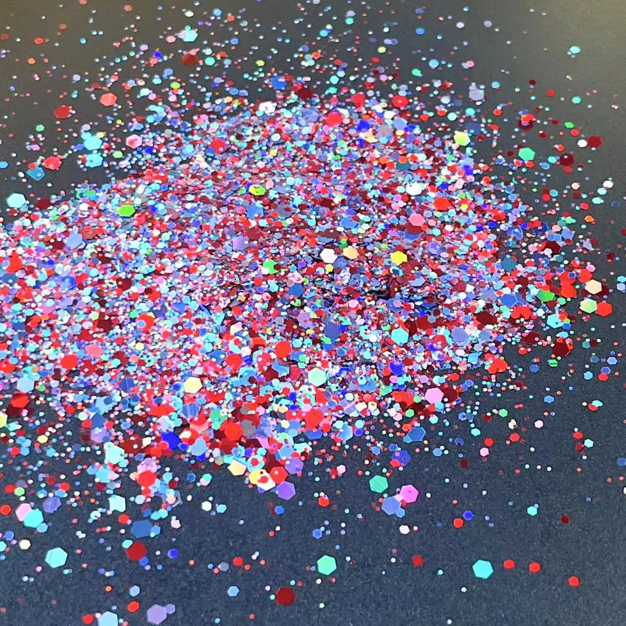 New Holographic Glitter 50g Chunky Mixed Hexagon Craft Powder Nail Sequin Reflective Polish DIY Epoxy Resin Slime Art