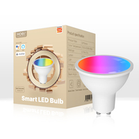 MOES  Matter Tuya  GU10 WiFi Smart Bulb Dimmable Led Light 16 Million RGB C+W Colors Candle Lamp Voice Control Alexa Google Home