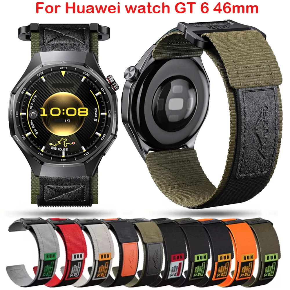 

Nylon Loop Strap for Huawei Watch GT 6 5 4 3 2 Pro 46mm Band Adjustable Bracelet Wristband 22mm Straps for Huawei GT6 Accessorie
