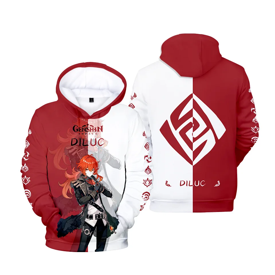 

New Creative Genshin Impact Hoodies Sweatshirt Women Men Spring Autumn Hip hop Hooded Fashion Streetwear Clothes