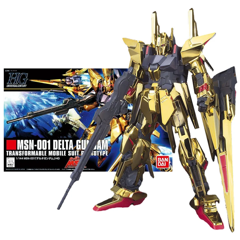 

Bandai Genuine Gundam Model Kit Anime Figure HGUC 1/144 MSN-001 Delta Collection Gunpla Anime Action Figure Toys for Children