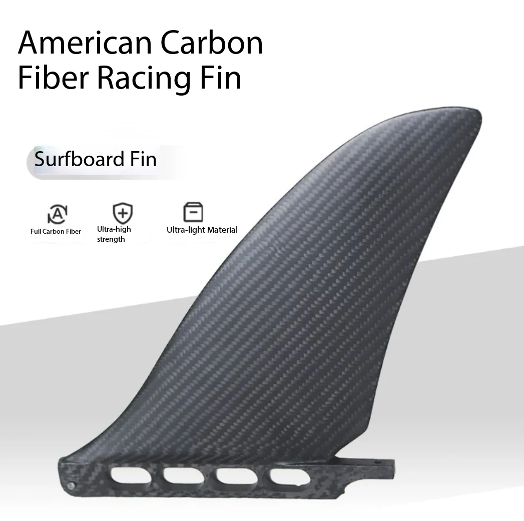Carbon Fiber 8'' US Box Large Balance Center Tail Fin Single Surf Rudder for Inflatable SUP Paddle Board Surfboard