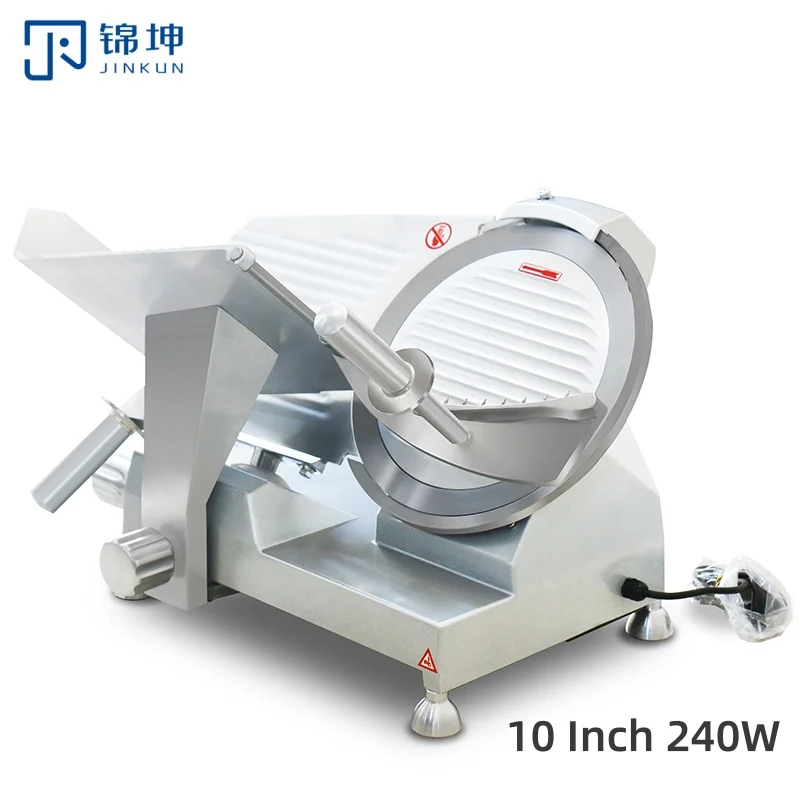 250ES-10 240W Semi-Automatic Electric Motor Meat Slicer For Home Use And Farm Designed For Slicing Frozen Meat Food Slicer