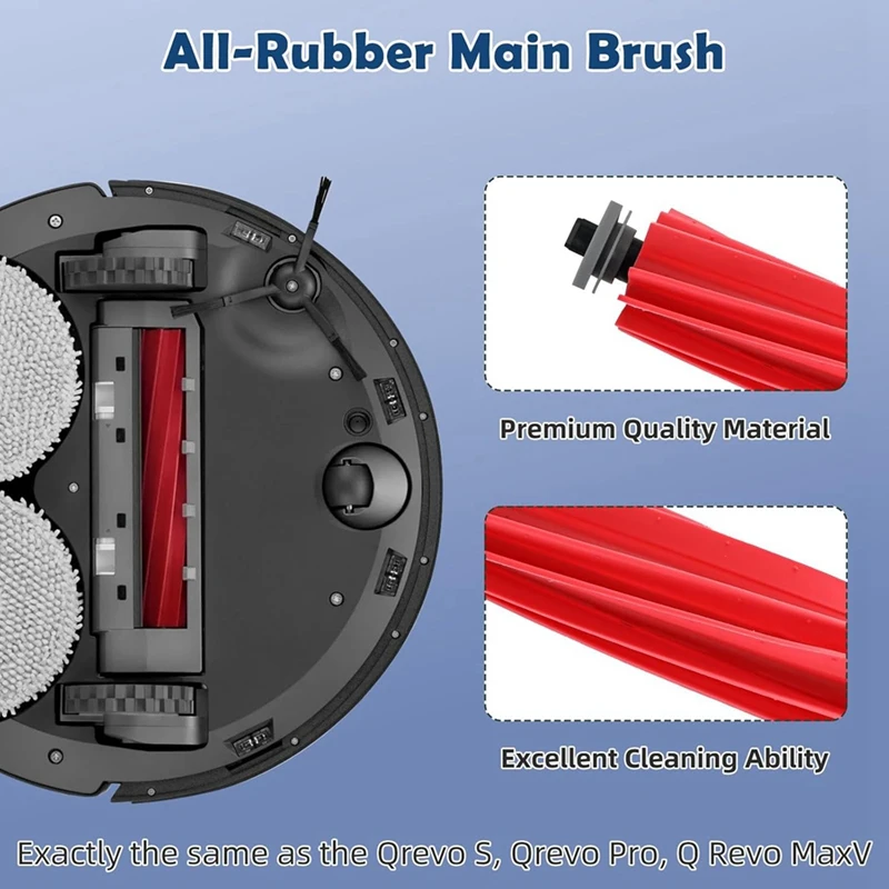 Pièces de sacs à poussière pour aspirateur robot Roborock Q Revo S, Qevo Pro, Qrevo Plus, brosse latérale principale, filtre Hepa, vadrouille, gril