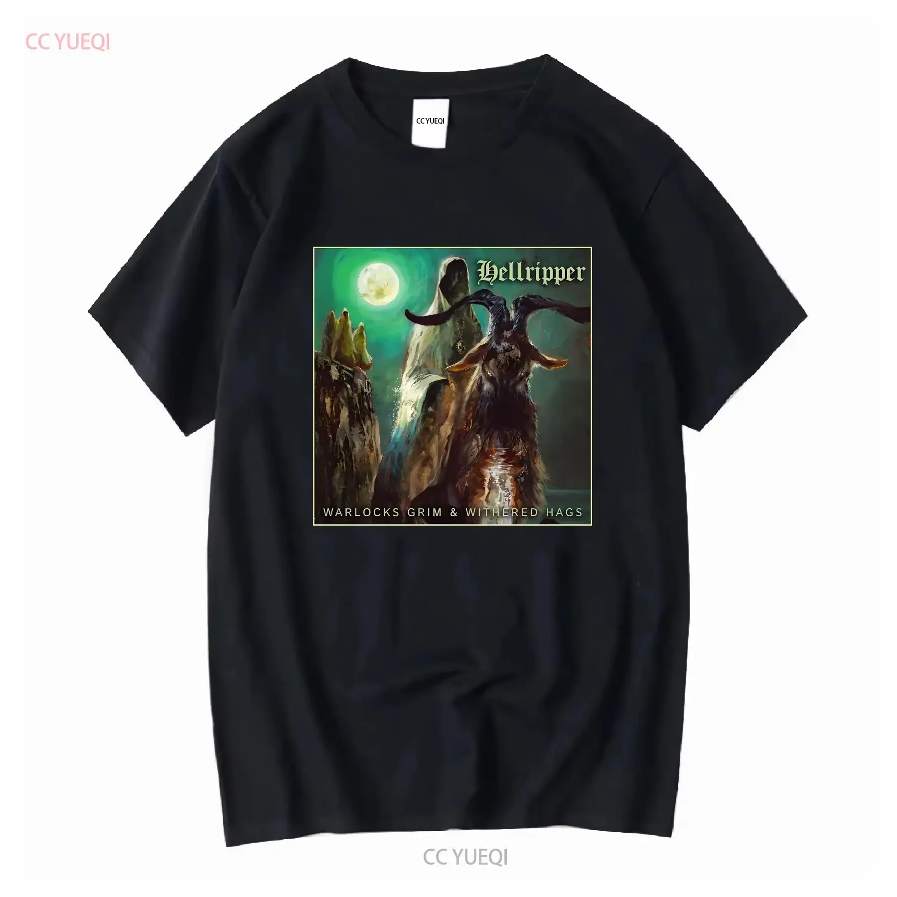 MEJOR PARA COMPRAR Hellripper Warlocks Grim Withered Hags UK Music S 5XL Camiseta de manga larga o corta vintage Lavado Ropa de calle suave