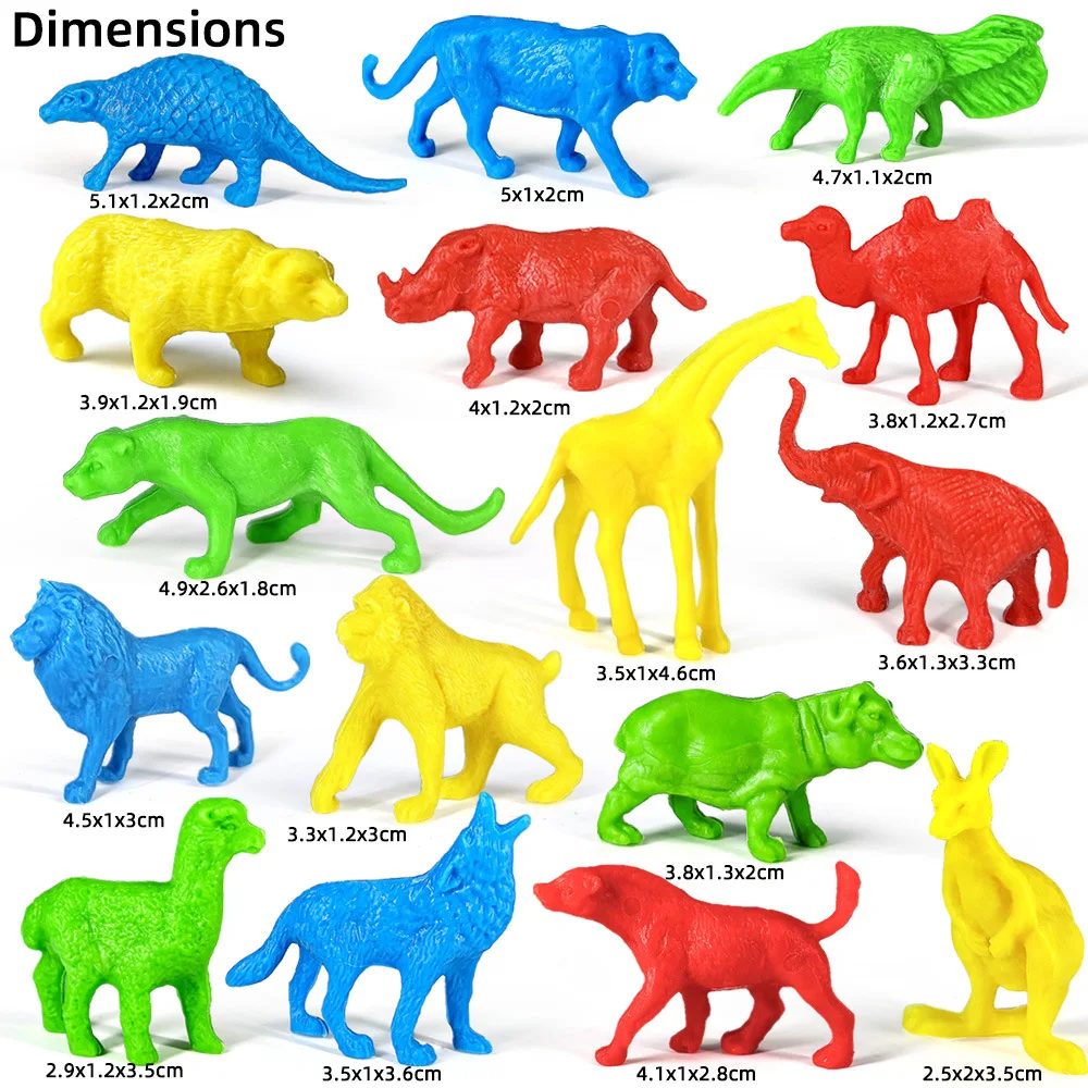 Mini Simulation Wild Animal Dinosaur Model Toys Solid Ornaments Plastic Figures Kids Collection Toys Birthday Christmas gifts