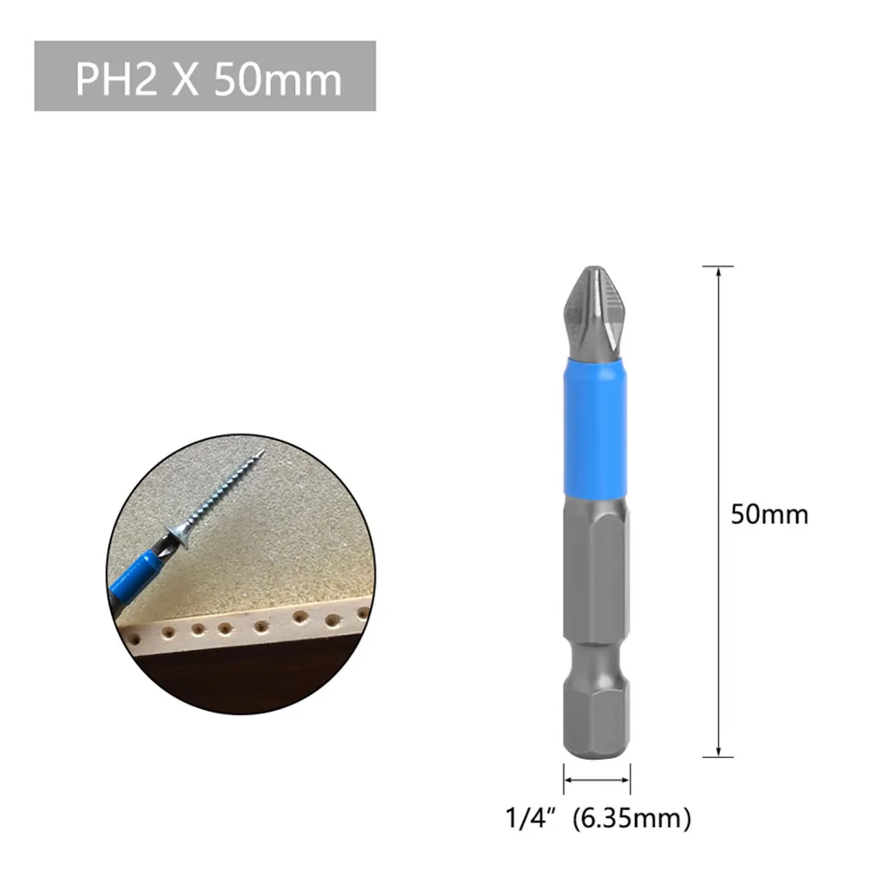 1PC Non-Slip Magnetic Screwdriver Bit PH2 Cross Bit Drill Head Electric Hex Shank Magnetic Screwdriver Bit 25/50/70/90/150MM