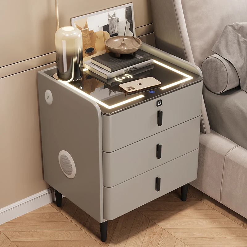 

Smart Solid Wood Bedside Tables Simple Modern Designers Storage Nightstands Creativity Bedroom Furniture Mesita De Noche FYNT