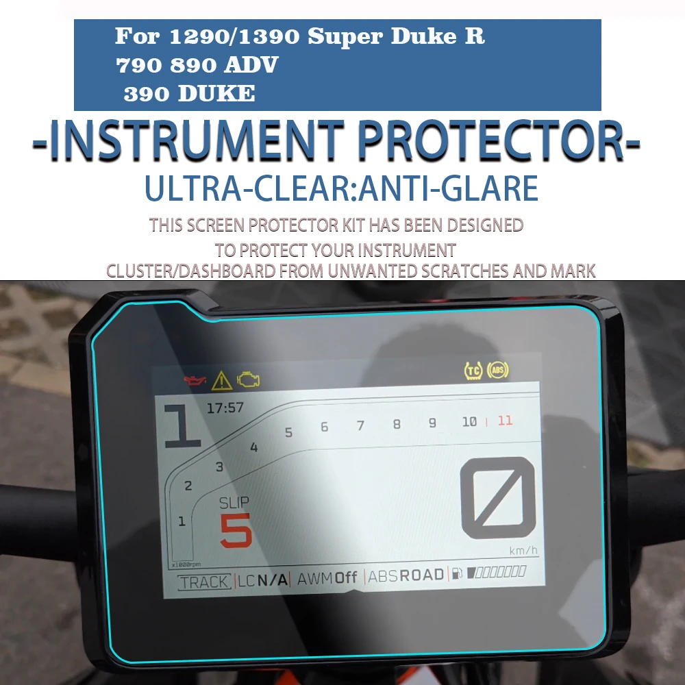 

Motorcycle Dashboard Screen Protector For 1290/1390 Super Duke R 790 890 ADV For 390 DUKE Cluster Anti-Scratch Protective Film