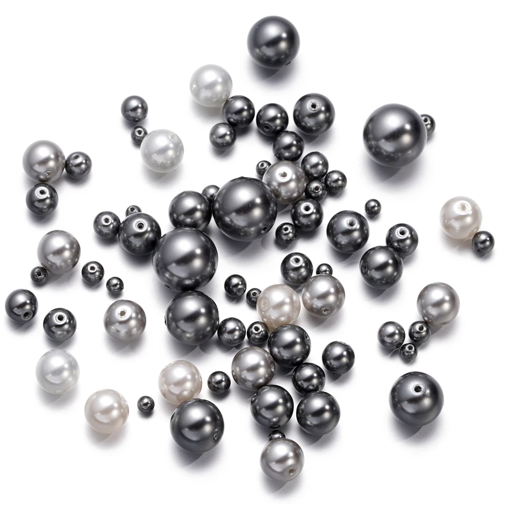 

10Pcs 3-12mm Imitation Pearl Round Beads Loose Spacer Beads for Jewelry Making DIY Bracelet Necklace Earring Accessories