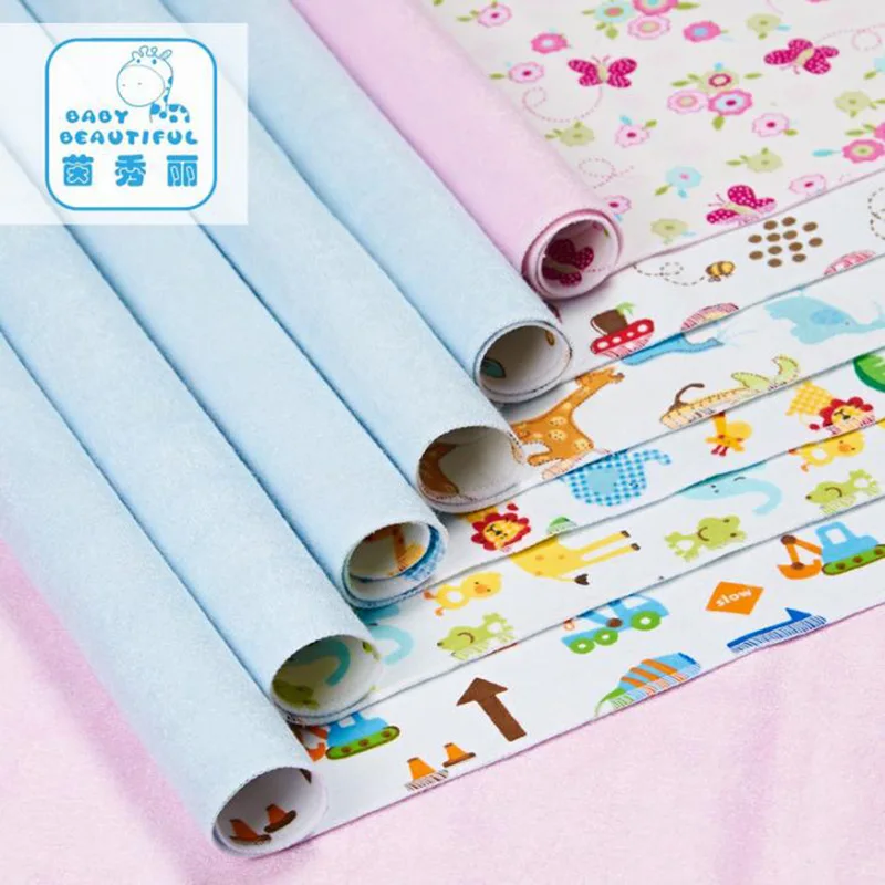 Hàng Mới 100% Cotton Cho Bé Baby IQ Thay Đổi 3 Lớp Men Lam Bé Thay Đổi Thảm Nước Tiểu Miếng Lót Cho Bé Thảm