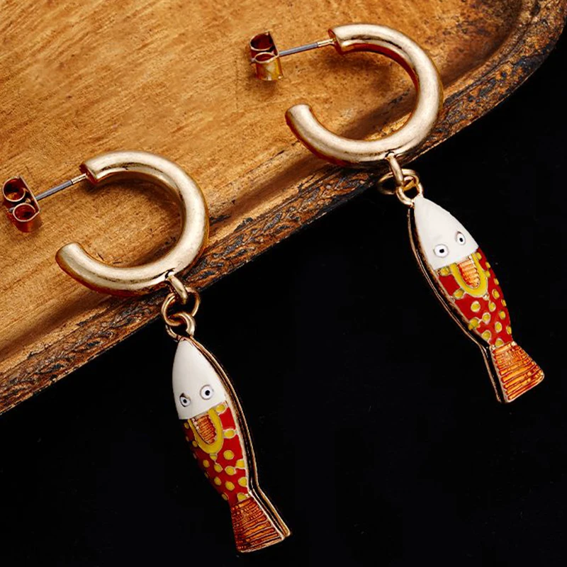 

Mermaid Stud Earrings Beach Fish for Girls Cute Fish Statement Earrings Accessories Free Shipping Gift