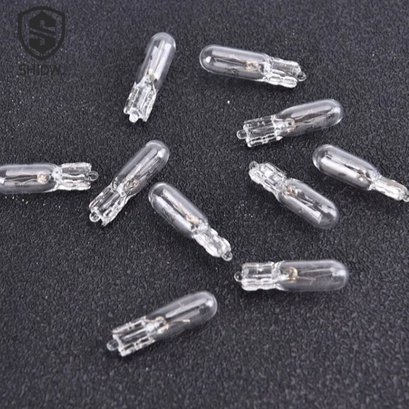 20Pcs T5 2W Halogen Lamp Bulb 12V Car Instrument Lights Dashboard Bulb Auto Interior Warnning Indicator Light Accessories