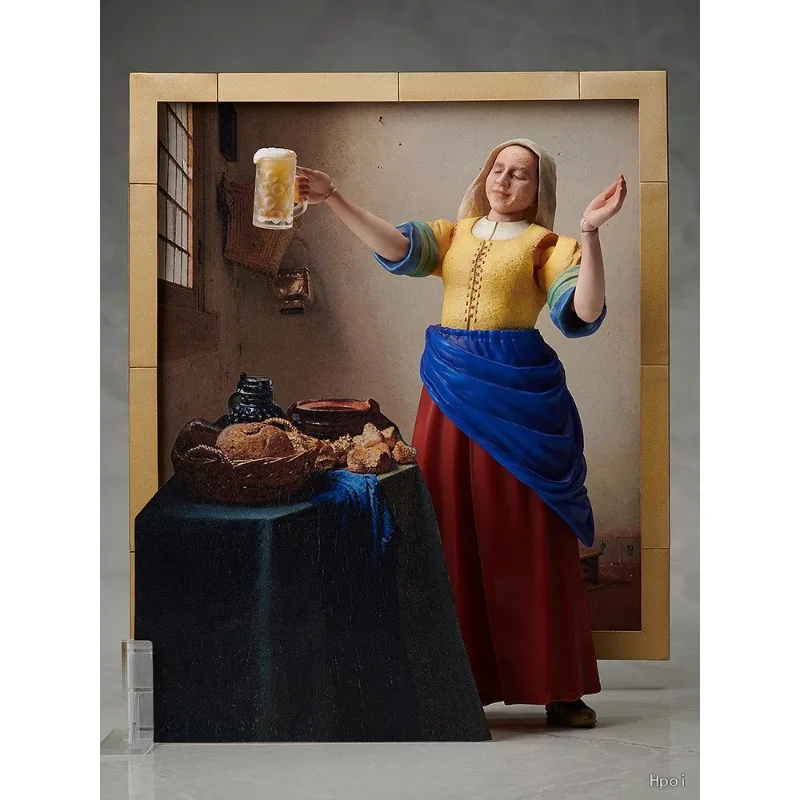 Max Factory Echte FREEing Echte Figma-serie SP-165 Desk Art Gallery - Vermeer's Works - The Maid Pouring Milk Model Toy