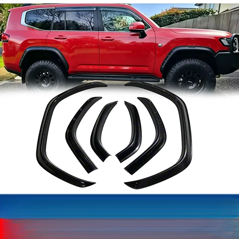 Matte Black ABS Extended Fender Flares Wheel Arch Extensions Fit LC300 2021-2025 4X4 Offroad Accessories