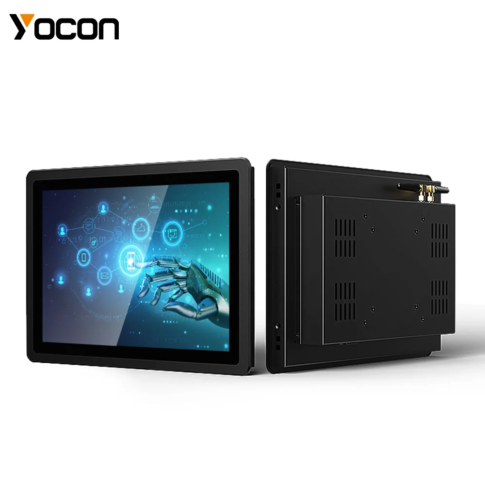 10.1 Fan Cooling Win OS Tablet PC Industrial Capacitive Touch Screen Monitor All-in-one Touch Embedded Computer