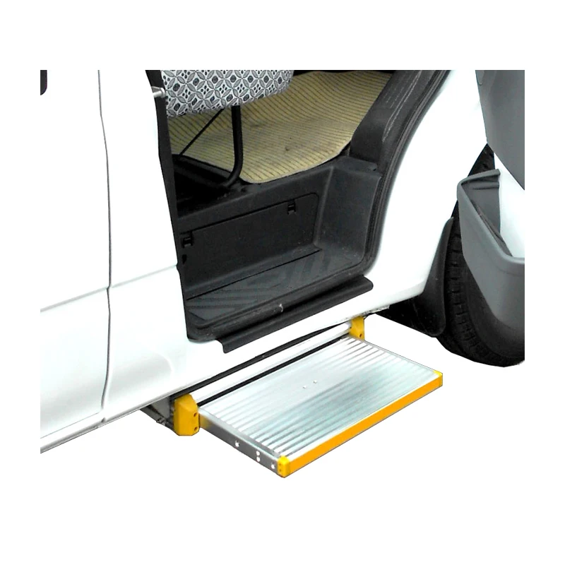 

Электрическая алюминиевая выдвижная ступенька для входной двери с противоскользящим покрытием и мотором 12В для автодомов, караванов, кемперов и прицепов.