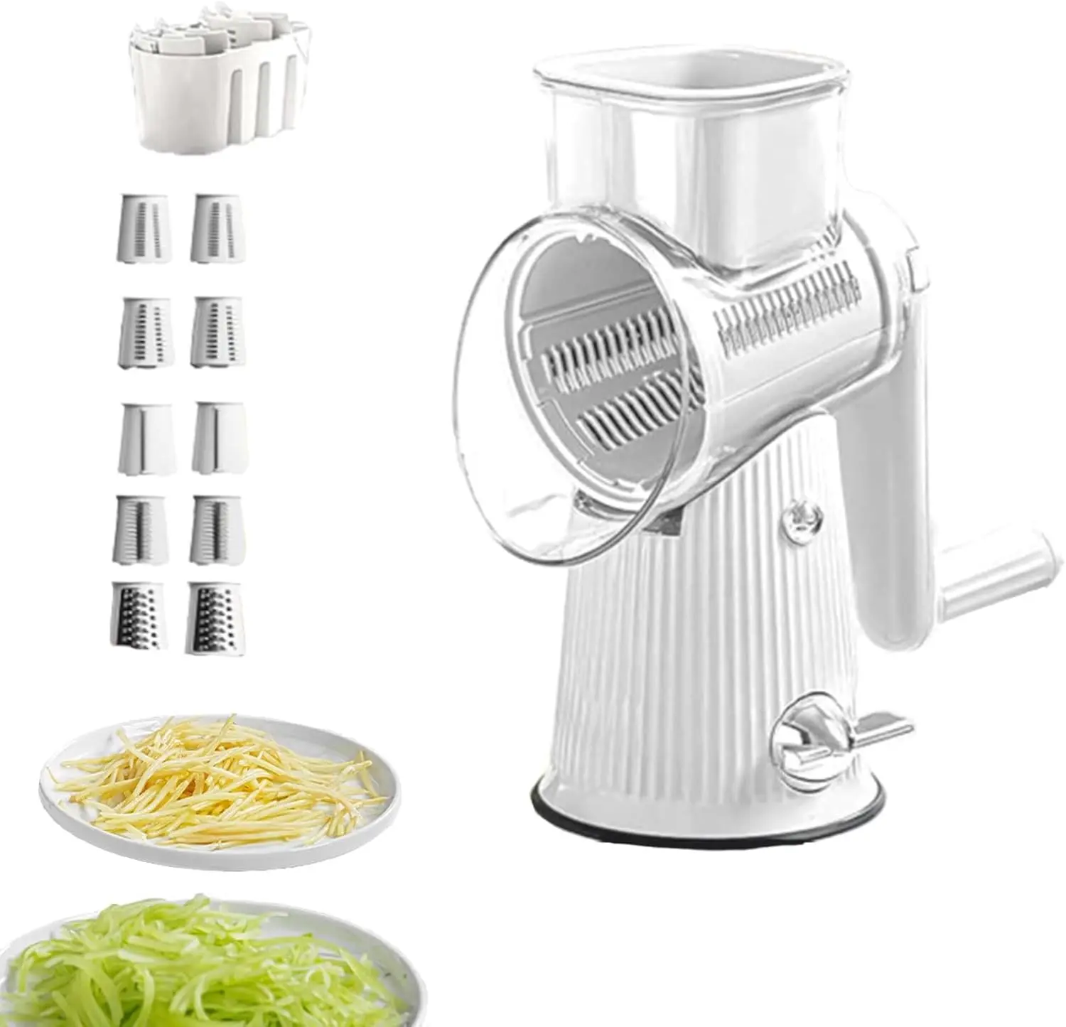 

Терка для сыра для гурманов 5 в 1, роторная терка для сыра, овощерезка, многофункциональная овощерезка и слайсер, подходит