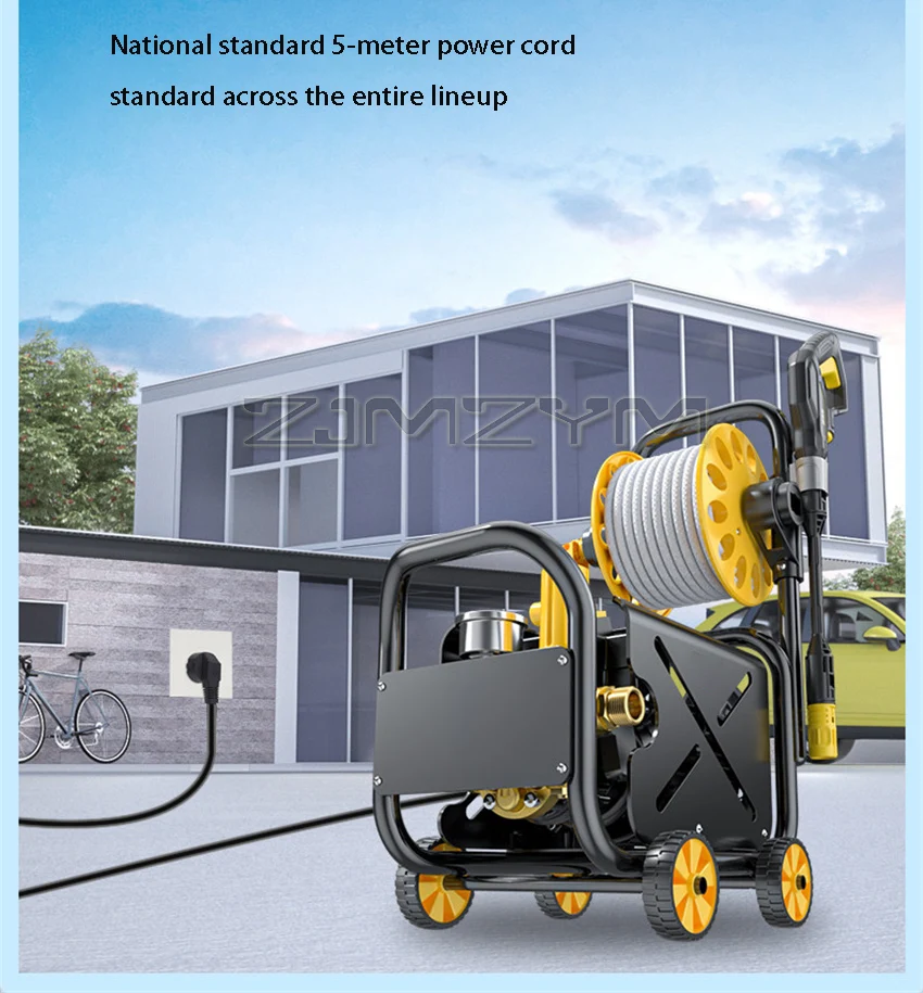2000W Car Washing Machine Household High-pressure Water gun 220V High-power Cleaning Portable Strong Floor Cleaning Machine