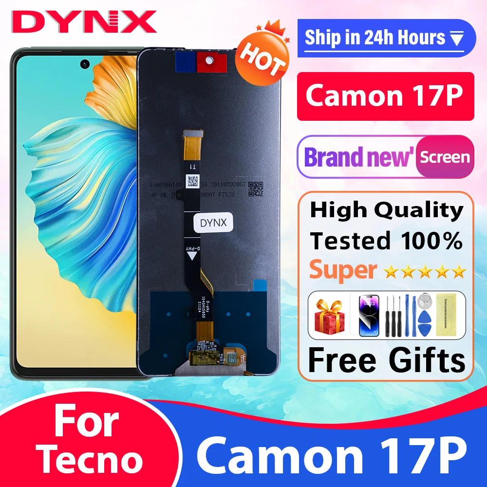 

ЖК-дисплей 6,8 дюйма для Tecno Camon 17P CG7 CG7n, сенсорный экран в сборе, ЖК-дисплей Tecno Camon 17P, сменный сенсорный дигитайзер