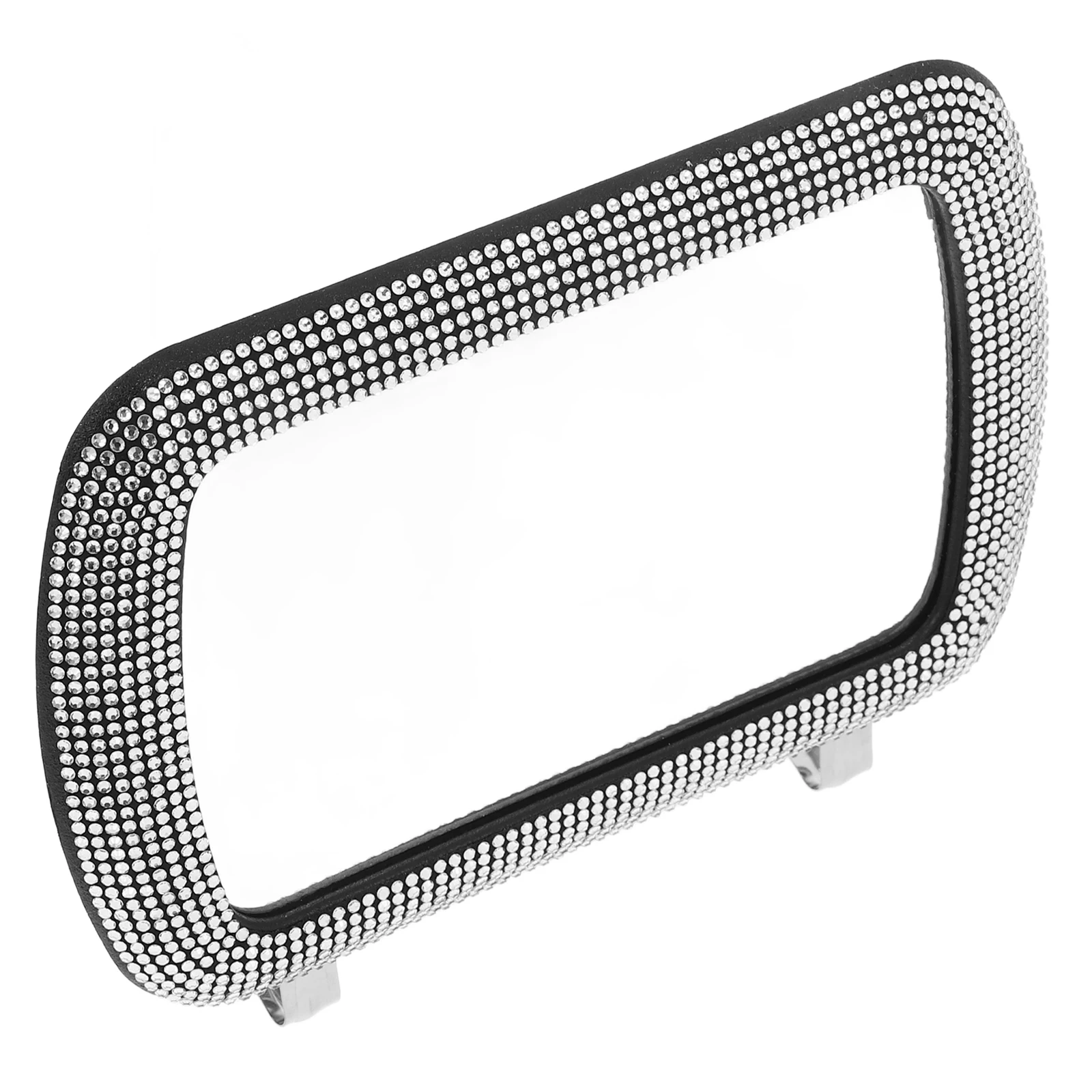 

Car Makeup Mirror In-car Visor Vanity Abs Clip Rear View White Diamond Portable Vehicle Supply Ladies Cosmetics Glass