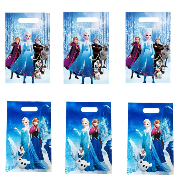 10 50pcs Disney Frozen Princess Elsa Anna Theme Plastic Bag Loot Bag For Candy Jewelry Birthday Gift Bag Decoration Supply Gift Boxes Bags AliExpress
