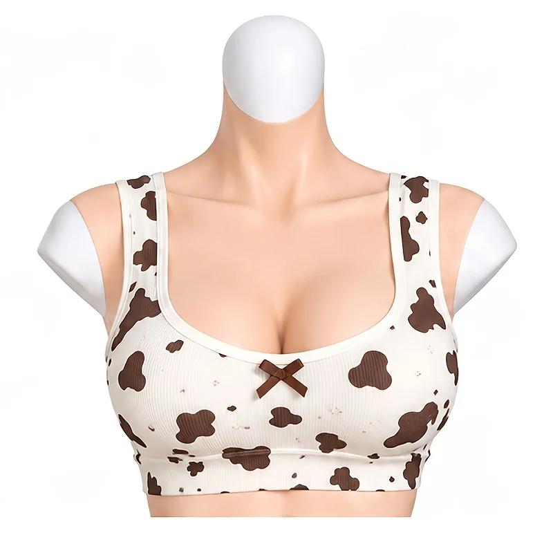 High Neck Silicone Chest Prop, Soft Decor Chest Pad C D E G Cup for Cosplay, Stage Performance, Photoshoot, Decorative Additions