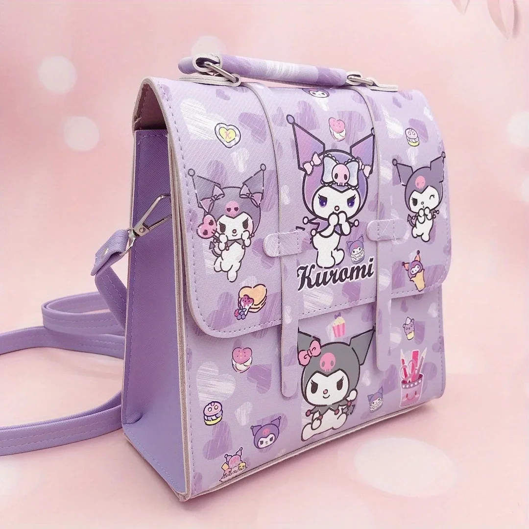 Sanrio My Melody Handbag Family Cute Cartoon Girl Heart Retro One Shoulder Crossbody Bag Women Backpack Retro Multi purpose Bag