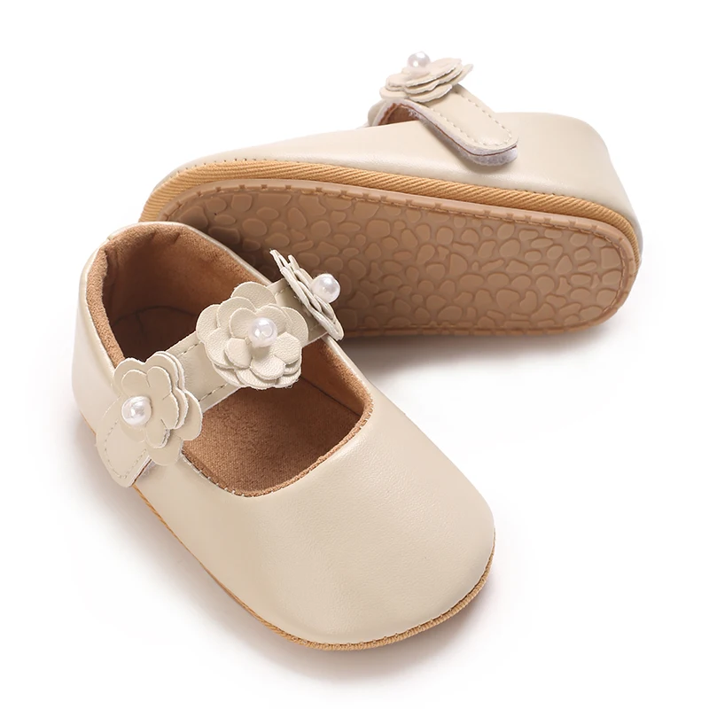 أحذية Suefunskry للفتيات الصغيرات، أحذية مشاية أولى ناعمة من جلد البولي يوريثان غير قابلة للانزلاق للأطفال الصغار #6