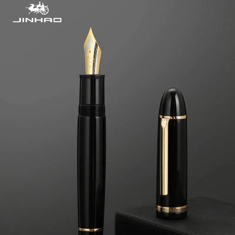 Jinhao 159  Fountain Pen 0.4mm Metal Matte Black Ink Pen 2024 New Durable  Pens School Supplies Luxury Ballpoint Pens