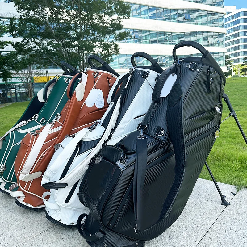 Hot Sale Lightweight Stand Golf Bag Custom Logo PU Nylon & Waterproof Leather 5-Way Access for Travel