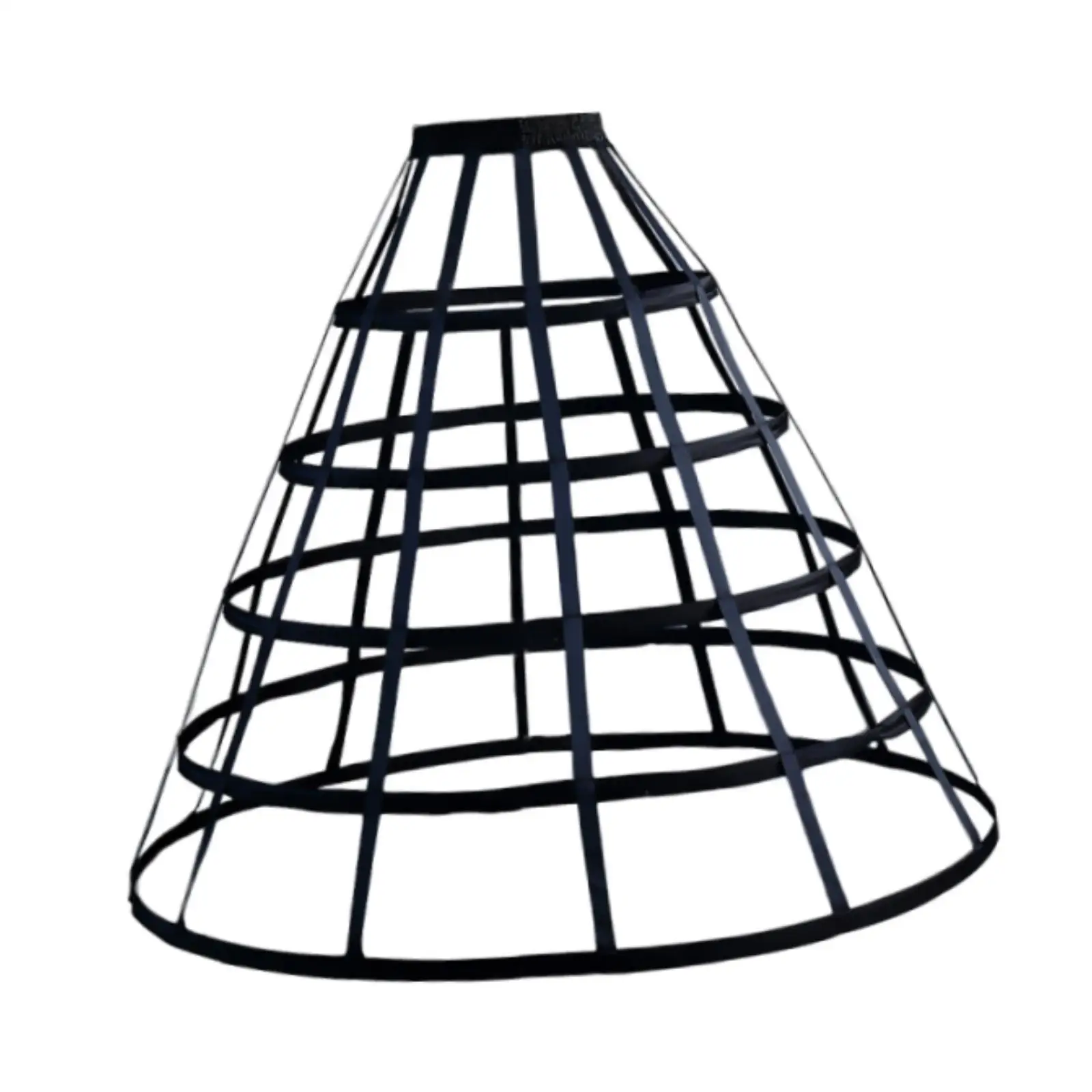 Women's Crinoline Cage Hoop Skirt Petticoat Metal Support Five Rings for Party Gown Lolita Cosplay Underskirt