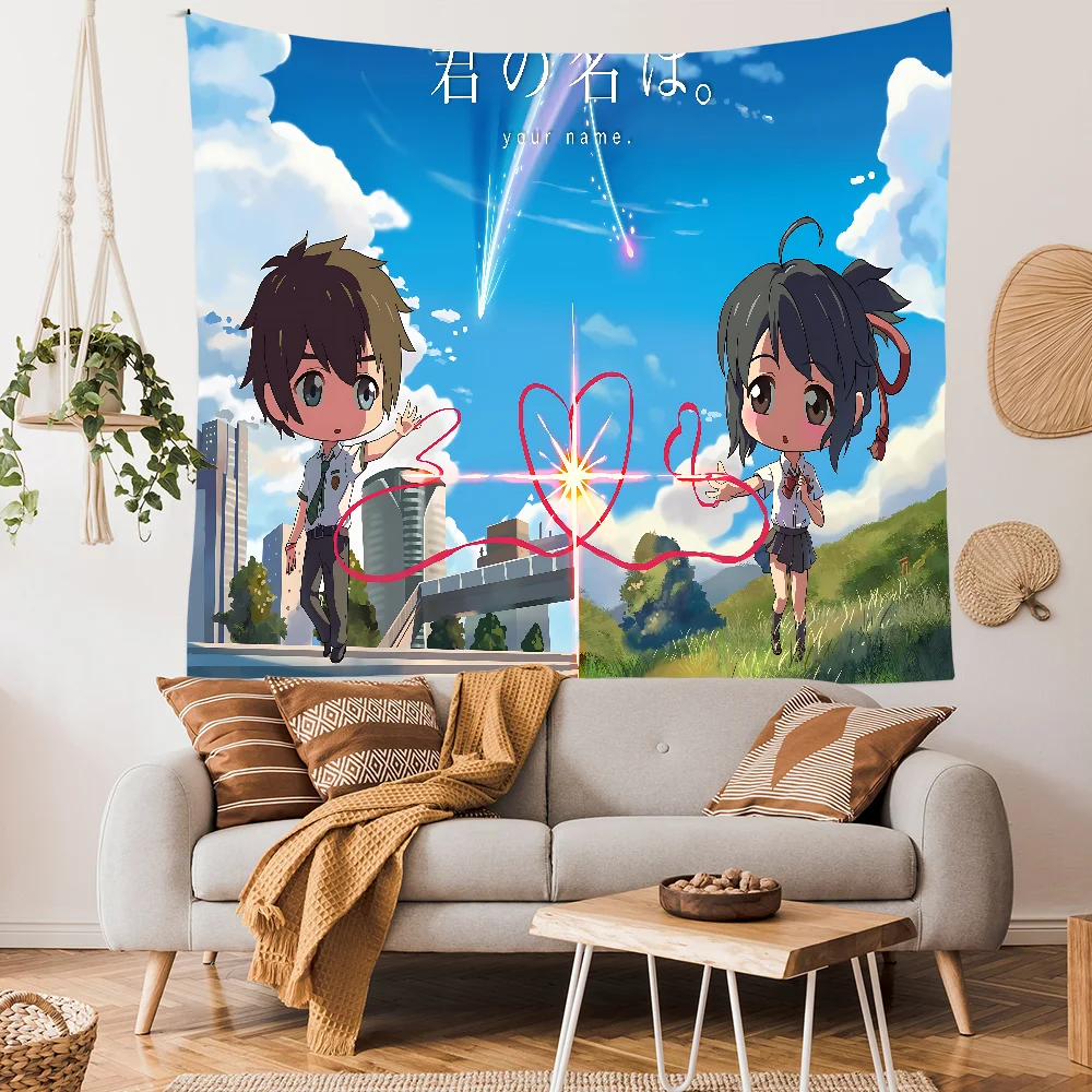 

Anime Your Name Happy Birthday Party Backdrop Decoration Kids Boy Baby Shower Anime Photography Background Polyester