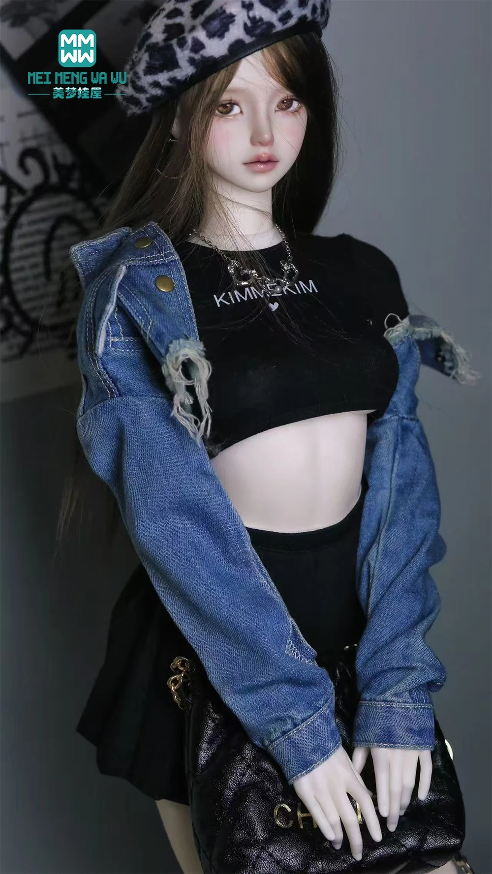 Fits 1/3 1/4 BJD Doll Clothes Toys Ball Jointed Doll Stylish High-Waisted T-Shirt Toys Gift
